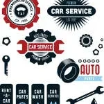 Vintage car care company logo